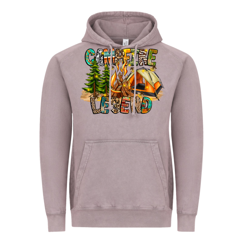 Campfire Legend Vintage Hoodie by CowhideDigitalArt | Teevron