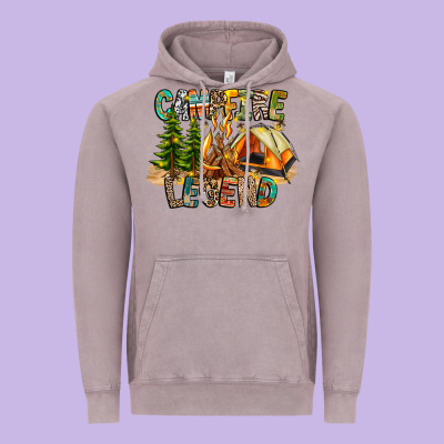Campfire Legend Vintage Hoodie Designed By Cowhidedigitalart