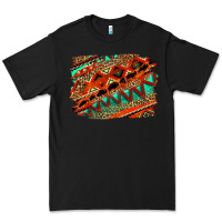 Black western aztec background pattern Premium Tee - OliviaCreatesArt