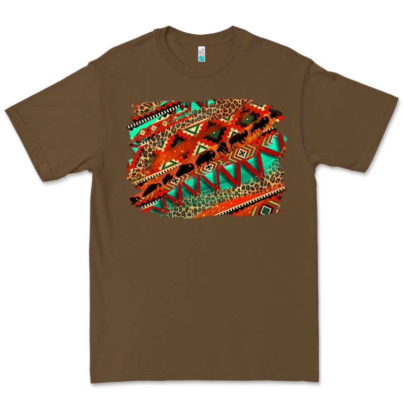 Western Aztec Background Pattern Premium Tee by OliviaCreatesArt | Teevron