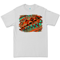 Dove Grey western aztec background pattern Premium Tee - OliviaCreatesArt