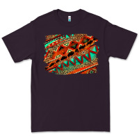 Plum western aztec background pattern Premium Tee - OliviaCreatesArt