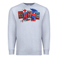 Heather Grey usa nurse Premium Sweatshirt - RanaPortraitStore