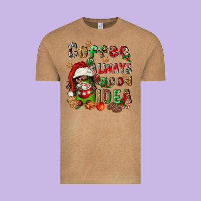 Coffee Is Always A Good Idea Vintage Tee Designed By Fadigitalartstudio