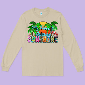My Favorite Coloris Sunshine Long Sleeve Tee Designed By Cowhidedigitalart