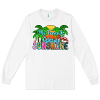 White My Favorite Coloris Sunshine Long Sleeve Tee - CowhideDigitalArt