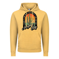 Vintage Mustard Arizona Bay Swim Team Vintage Hoodie - DesigneFamous