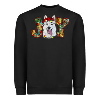 Black white shepherd christmas joy Heavyweight Sweatshirt - RanaPortraitStore