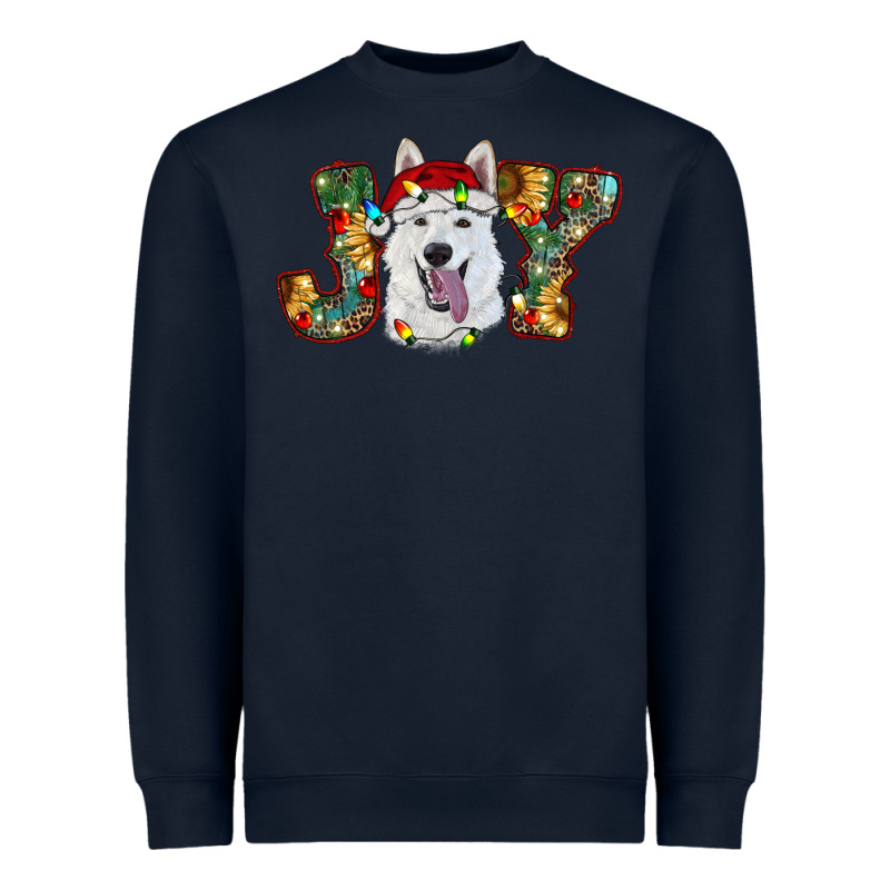 White Shepherd Christmas Joy Heavyweight Sweatshirt by RanaPortraitStore | Teevron