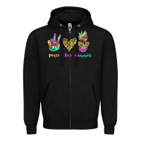 Black peace love summer Zipper Hoodie - JahusDesignShop