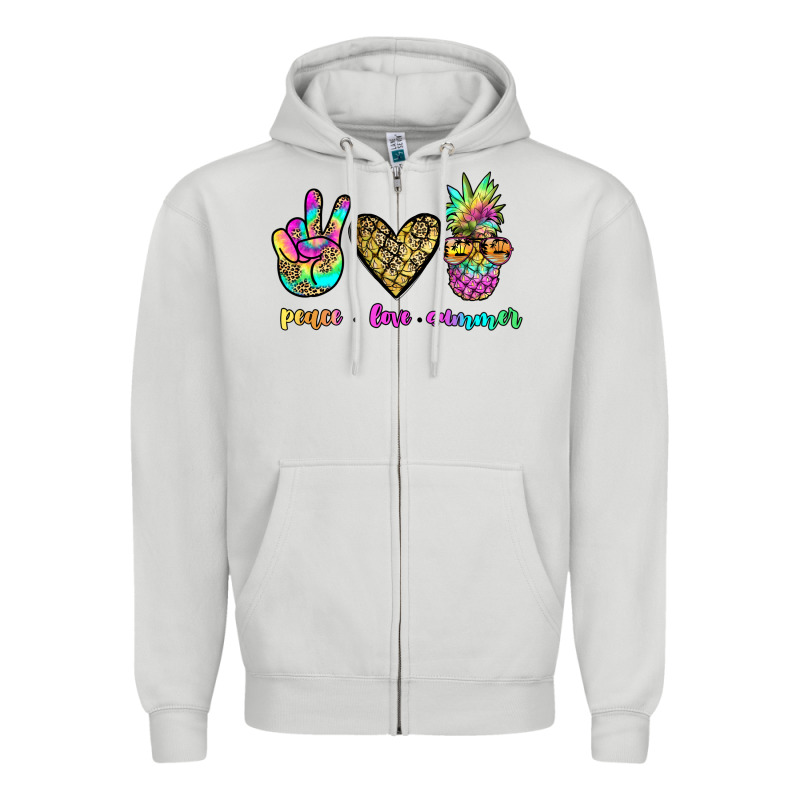 Peace Love Summer Zipper Hoodie by JahusDesignShop | Teevron