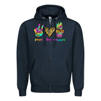 Navy peace love summer Zipper Hoodie - JahusDesignShop
