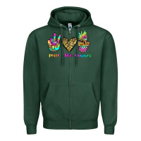 Sports Green peace love summer Zipper Hoodie - JahusDesignShop