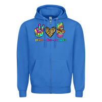 True Royal peace love summer Zipper Hoodie - JahusDesignShop
