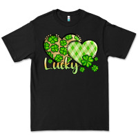 Black St. Patrick's Lucky hearts Premium Tee - OliviaCreatesArt