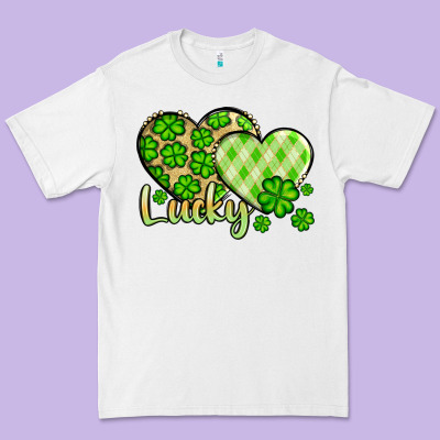 St. Patrick's Lucky Hearts Premium Tee Designed By Oliviacreatesart