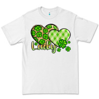 White St. Patrick's Lucky hearts Premium Tee - OliviaCreatesArt