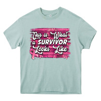 Arona this is what a survivor looks like breast cancer awareness Heavy Core Tee - Jasminsmagicworld