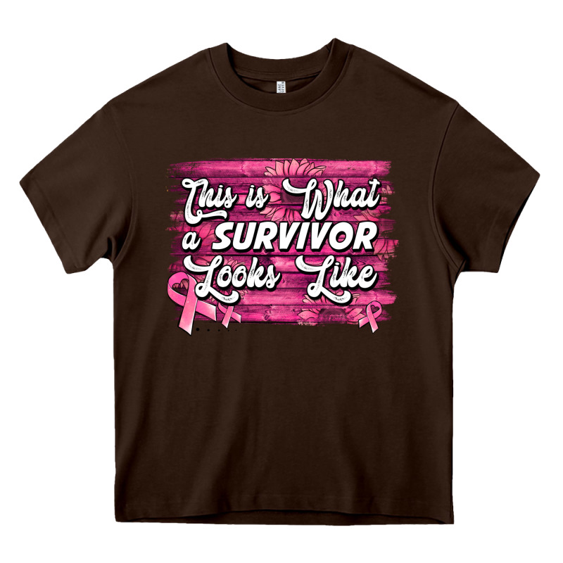 This Is What A Survivor Looks Like Breast Cancer Awareness Heavy Core Tee by Jasminsmagicworld | Teevron