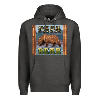 Charcoal Heather papar bear Premium Hoodie - Artiststas