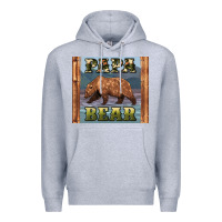 Heather Grey papar bear Premium Hoodie - Artiststas