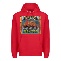 Red papar bear Premium Hoodie - Artiststas