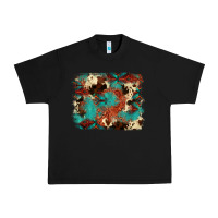 Black aztec turquoise glitter cowhide  tooled leather ba Urban Heavy Tee - FaDigitalArtStudio