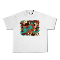 Lunar Rock aztec turquoise glitter cowhide  tooled leather ba Urban Heavy Tee - FaDigitalArtStudio