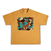 Peanut Butter aztec turquoise glitter cowhide  tooled leather ba Urban Heavy Tee - FaDigitalArtStudio
