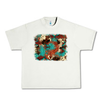 Pistachio aztec turquoise glitter cowhide  tooled leather ba Urban Heavy Tee - FaDigitalArtStudio