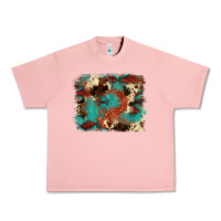 Salmon aztec turquoise glitter cowhide  tooled leather ba Urban Heavy Tee - FaDigitalArtStudio