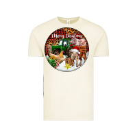 Vintage Arctic Merry Christmas Farm Animals Vintage Tee - FaDigitalArtStudio