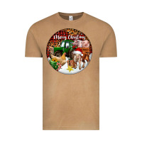 Vintage Camel Merry Christmas Farm Animals Vintage Tee - FaDigitalArtStudio