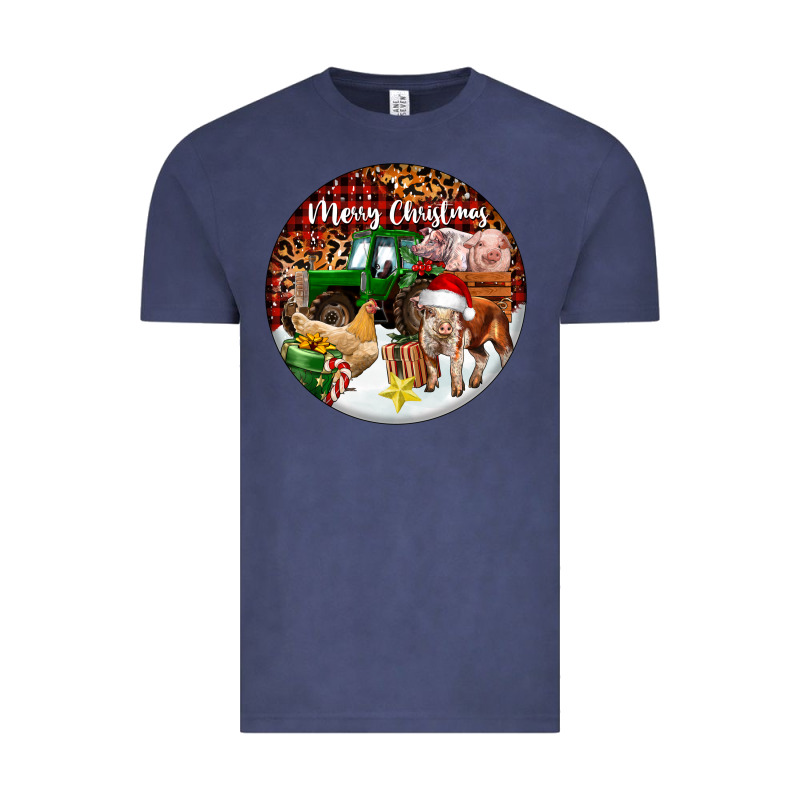 Merry Christmas Farm Animals Vintage Tee by FaDigitalArtStudio | Teevron