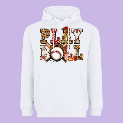 Baseball Play Ball Heavyweight Hoodie Designed By Jasminsmagicworld