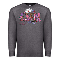 Charcoal Heather valentines day lvn Premium Sweatshirt - RanaPortraitStore