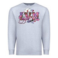 Heather Grey valentines day lvn Premium Sweatshirt - RanaPortraitStore