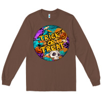 Chestnut Trick Or Treat Hallowen Round Long Sleeve Tee - LillyAllenDesigns