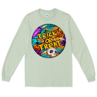 Matcha Trick Or Treat Hallowen Round Long Sleeve Tee - LillyAllenDesigns