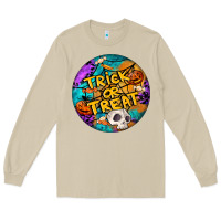Mushroom Trick Or Treat Hallowen Round Long Sleeve Tee - LillyAllenDesigns