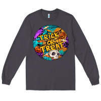 Smoke Trick Or Treat Hallowen Round Long Sleeve Tee - LillyAllenDesigns