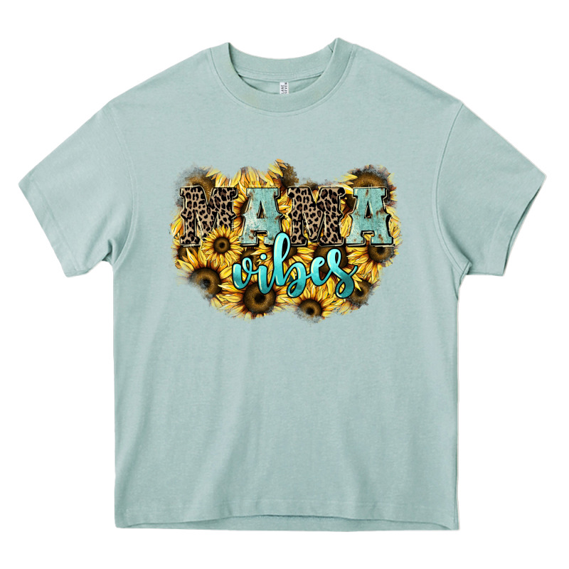 Mama Vibes Leopard Mother's Day Heavy Core Tee by HowdyJamesFarm | Teevron