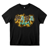 Black Mama vibes leopard mother's day Heavy Core Tee - HowdyJamesFarm