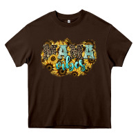 Chocolate Brown Mama vibes leopard mother's day Heavy Core Tee - HowdyJamesFarm