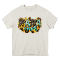 Cream Mama vibes leopard mother's day Heavy Core Tee - HowdyJamesFarm