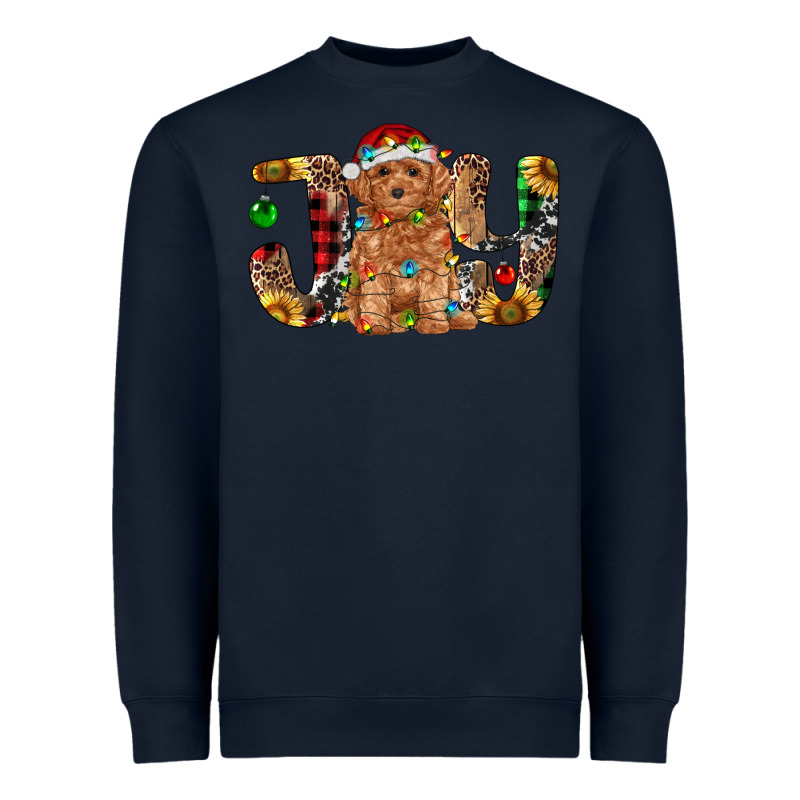 Toy Poodle Christmas Joy Heavyweight Sweatshirt by RanaPortraitStore | Teevron