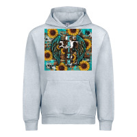 Heather Grey western faith sunflower's Urban Hoodie - RanaPortraitStore