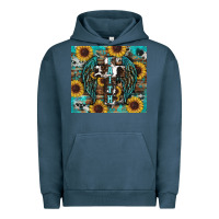 Pigment Midnight Navy western faith sunflower's Urban Hoodie - RanaPortraitStore
