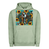 Pigment Oil Green western faith sunflower's Urban Hoodie - RanaPortraitStore