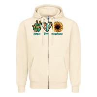 Sandshell peace love sunshine Zipper Hoodie - JahusDesignShop